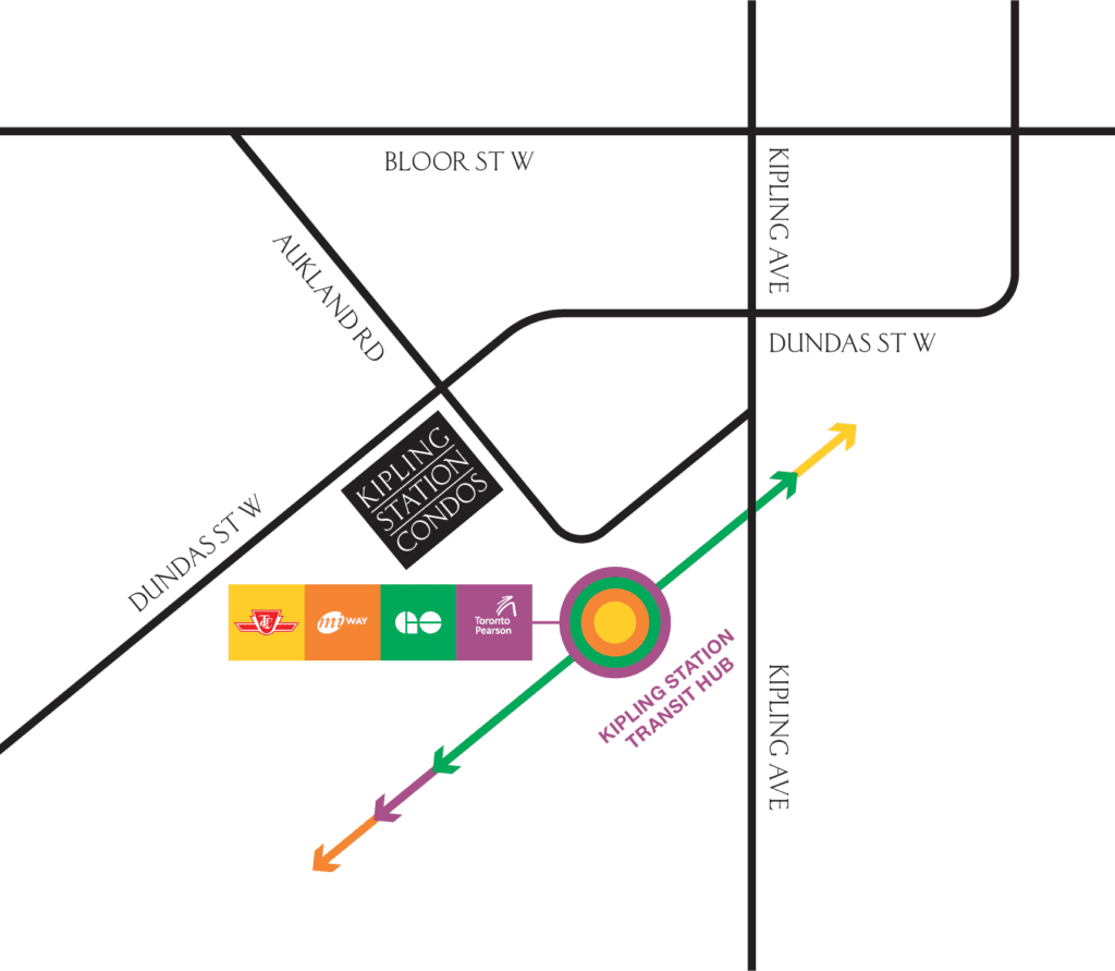 Kipling Station Condos Location and Map